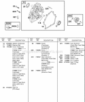 Crankcase Cover Lubrication Diagram and Parts List for 187432-0110-E1  Briggs and Stratton Engine
